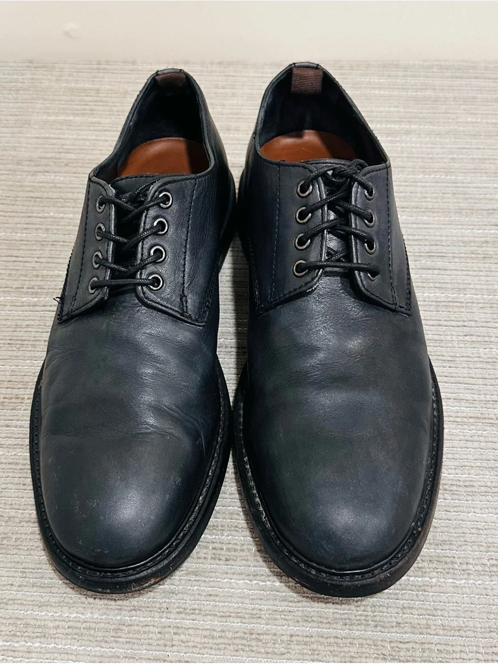 Frye Paul Oxford Men's Shoes Size 10 Dark Charcoal Gray Black Leather 3480271